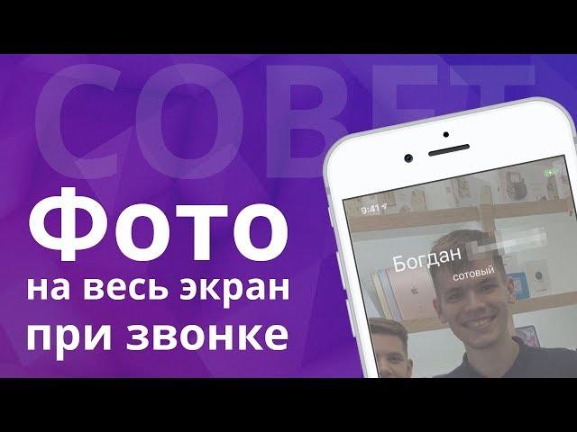 Не отображается фото контакта на весь экран iPhone при звонке