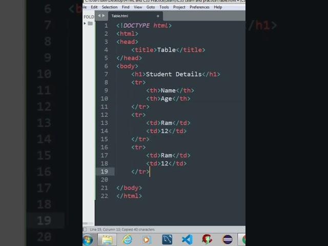 How do you create a table in HTML?To create table in HTML,