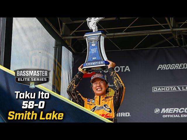 Taku Ito wins 2024 Bassmaster Elite at Smith Lake with 58 pounds