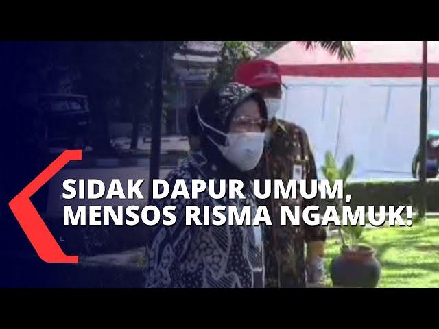 Mensos Risma Marah Besar Saat Sidak Dapur Umum di Bandung