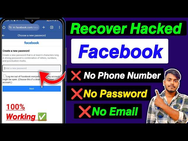 Recover Hacked Facebook Account Without Email And Phone Number 2024 | Recover Hack Fb Id