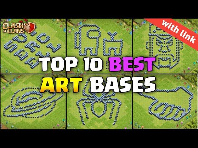 Top 10 Best TH13 Funny/Troll/Art Bases 2024 | Town Hall 13 Best Artistic Bases Copy Link