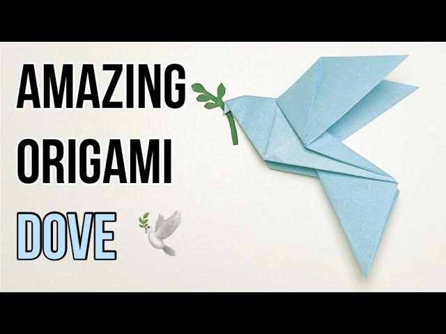 Easy and quick Origami Dove  | How to fold an amazing Origami Dove | DIY Origami dove