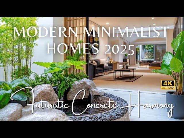 Modern Minimalist Homes 2025: Concrete Accents, Sustainable Materials & Stylish Courtyard Kitchens