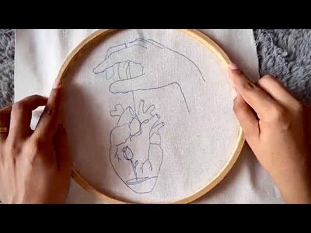 Heart embroidery hoop || Embroidery hoop || Embroidery for Beginners - Let’s Explore