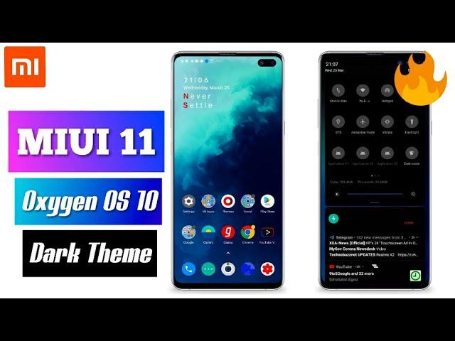 OxygenOS 10 Dark theme for miui 11| OnePlus dark theme for xiaomi redmi phone