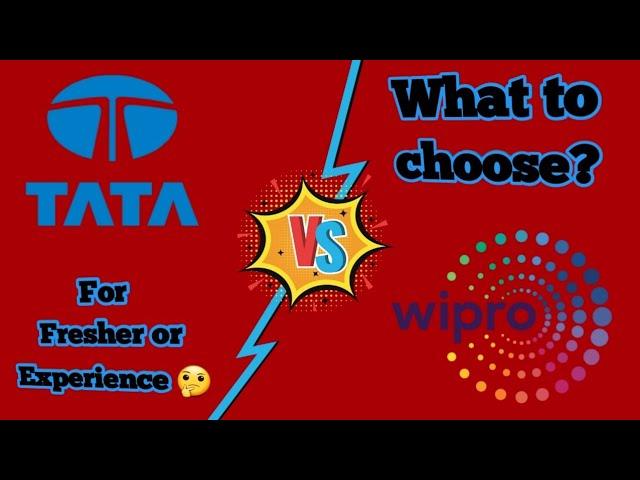 Wipro vs TCS for freshers | As experienced Is it worth joining tcs ?