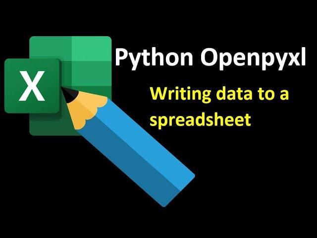 Python Openpyxl - Writing data to an Excel Spreadsheet