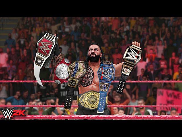 ROMAN REIGNS Wins All Championships | WWE 2K Custom Story