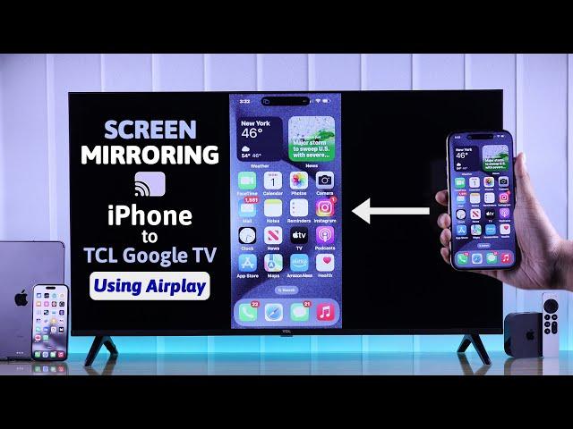 TCL Google TV: Screen Mirror With iPhone Using Airplay!