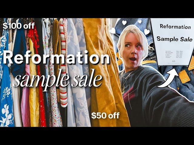 i went to a REFORMATION sample sale in LA! (chaotic but *severely* discounted)