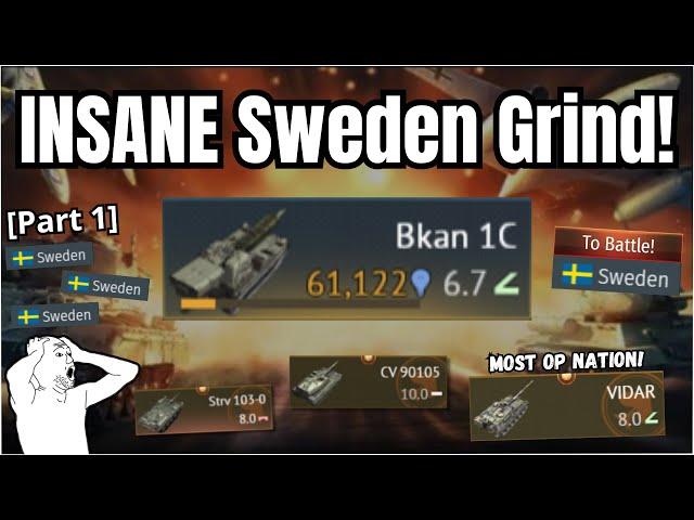 The WHOLE Sweden Tech Tree Grind!(Most OP Nation in game?) | Moments you WON'T Believe![Part1]