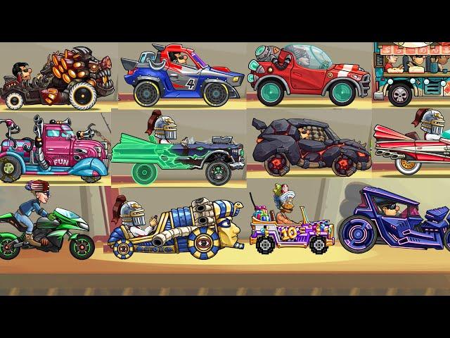 Hill Climb Racing 2  - ALL SKINS and VEHICLE PAINTS 2023