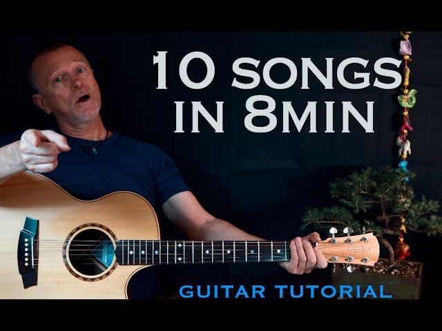 10 songs in 8 minutes - more strumming help