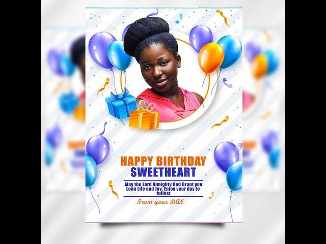 Easiest way to design happy birthday flyer for your girlfriend in photoshop | photoshop tutorial tip