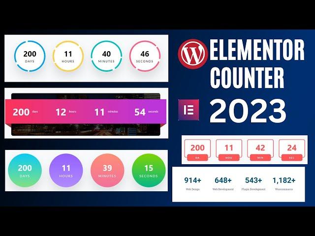 Elementor counter widget / Elementor countdown timer/ Elementor counter number 2023 100% Free