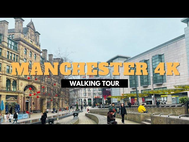 MANCHESTER, UK | 4K Walking Tour | 2024 HDR