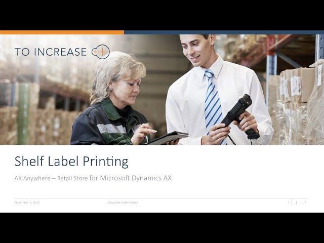 Shelf Label Printing with AX Anywhere – Retail Store for Microsoft Dynamics AX