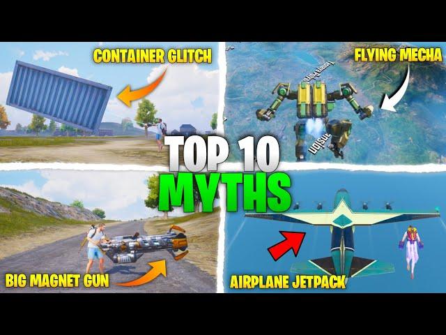  Top 10 Secret Myths in BGMI PUBG | Big Magnet Gun | 3.2 Update New Mysterious Busted Myths