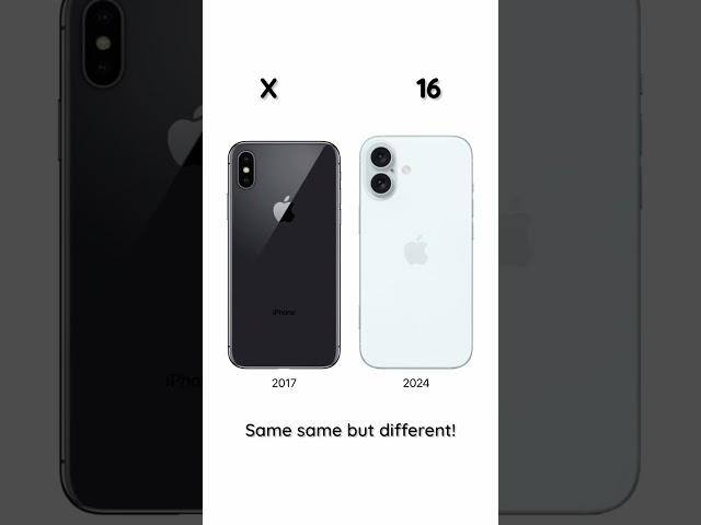 Comparing iPhone X design to iPhone 16 design