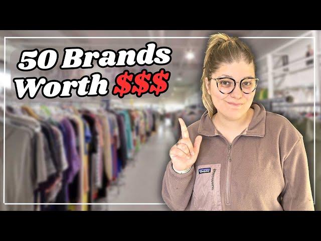 The 50 BEST BRANDS to Thrift & Resell Online in 2024! Selling on Poshmark, eBay, & Mercari!