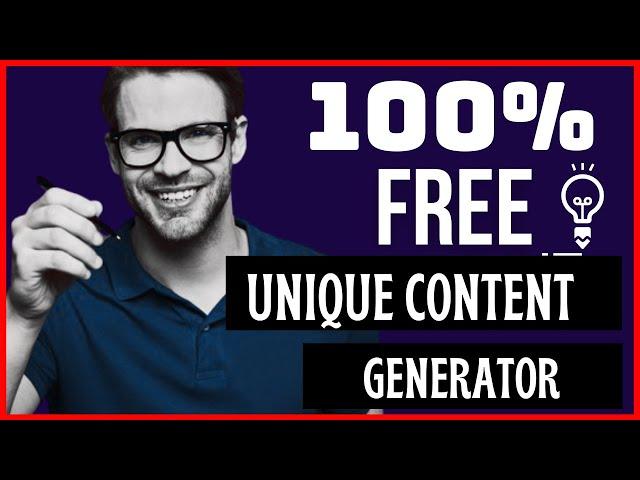 Free Unique Article Generator Online Tool | Get Free Unlimited Content