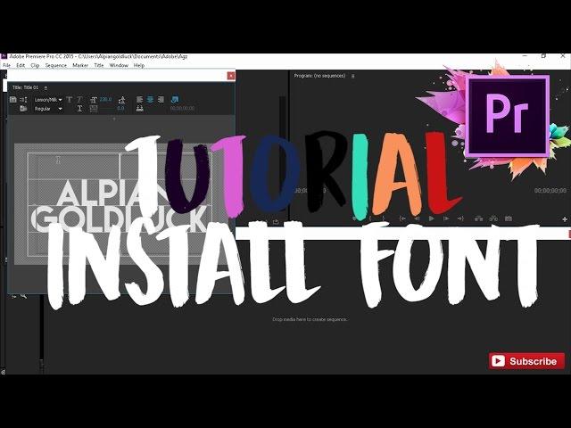 10 Detik Cara Install Font di Adobe Premiere Pro #Tutorial