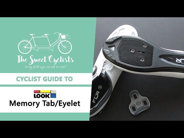 Cyclist guide to installing Look Keo cleats using the Look Memory Eyelet and Look Memory Tab