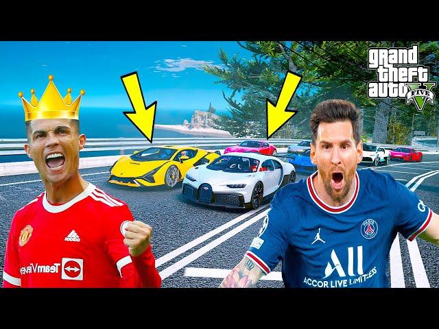 RONALDO VE MESSİ SÜPER ARABALARLA KRALLIK YARIŞI YAPIYOR!(MESSİ DELİRDİ!) - GTA 5