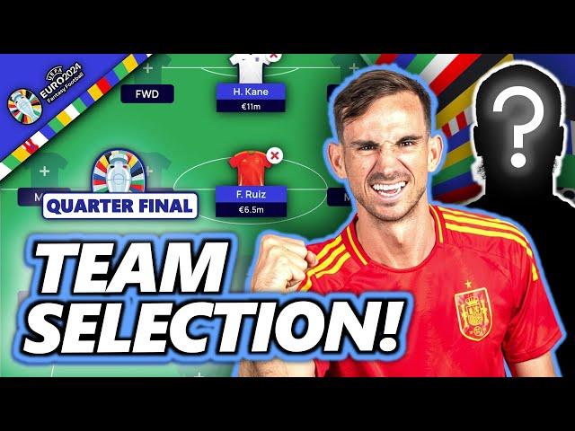 MY QUARTER FINALS TEAM SELECTION!  | EURO 2024 FANTASY TIPS STRATEGY AND ADVICE