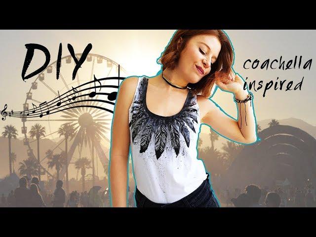 DIY  Coachella inspired boho style tank top +surprise art