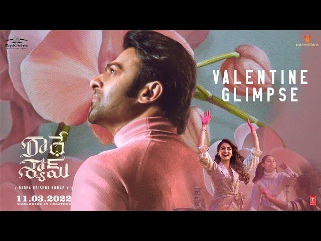 Radhe Shyam (Telugu) Valentine Glimpse | Prabhas | Pooja Hegde | Radha Krishna | UV Creations