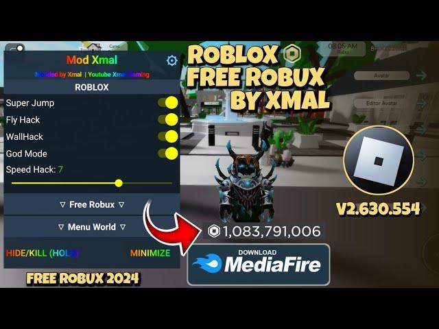 Update!! Roblox Apk Mod Menu Xmal  v2.630.554 | free robux and super fly & speed 2024