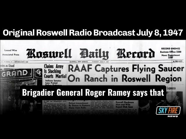 Original Roswell Radio Broadcast July 8th, 1947 #asmr #trending #news #UFO