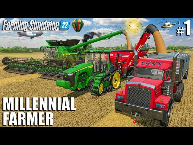 THE ADVENTURE BEGINS!!! | Millennial Farmer MAP | Episode 1 | Farming Simulator 22