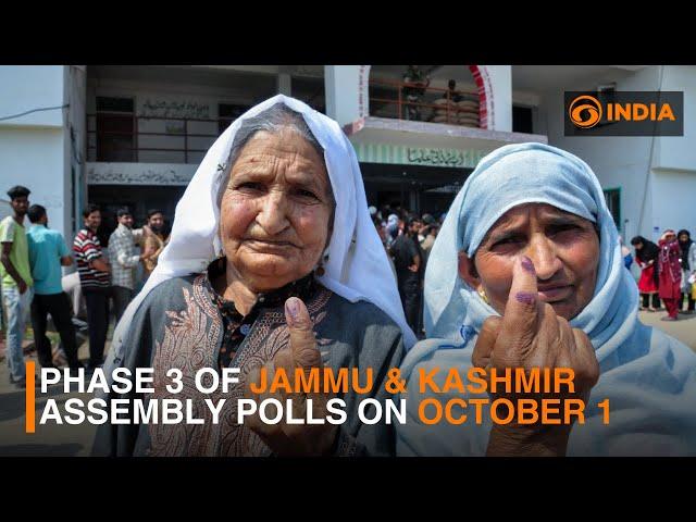 Phase 3 of Jammu & Kashmir assembly polls scheduled for October 1 | DD India