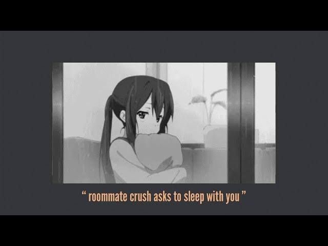 asmr Shy roommate crush wants to sleep with you [reverse comfort] [thunder comfort]