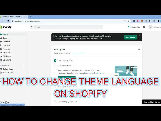 HOW TO CHANGE DEFAULT THEME LANGUAGE ON SHOPIFY