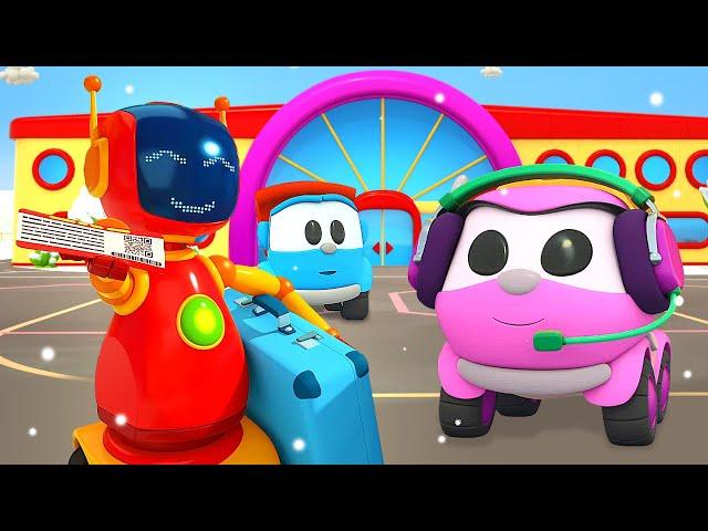 Leo the Truck and an airport - Car cartoons full episodes & Cartoon cars for kids.