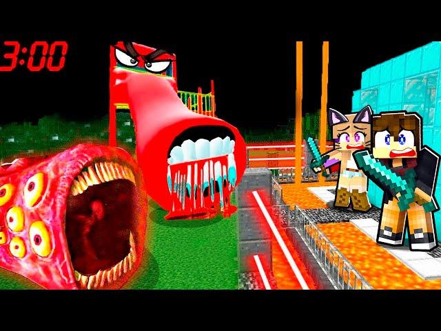 SLIDE EATER et TRAIN EATER nous ATTAQUE sur Minecraft !