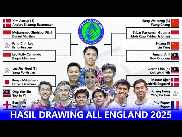 HASIL DRAWING ALL ENGLAND 2025. 𝗗𝗥𝗔𝗪𝗡𝗬𝗔 𝗡𝗘𝗥𝗔𝗞𝗔!!  #allengland2025 #allengland