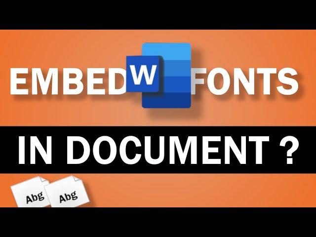 How to Embed Fonts into a Microsoft Word Document