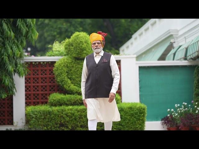 PM Modi leaves his residence Lok Kalyan Marg for Red Fort on the Independence Day 2023