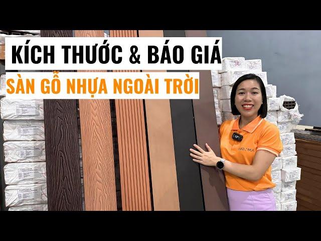 Kích thước và báo giá sàn gỗ nhựa ngoài trời | Sàn gỗ nhựa composite | Lê Hạ Haroma