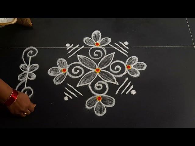 simple rangoli design 5*1dots small beautiful kolam daily muggulu Anu'sworld