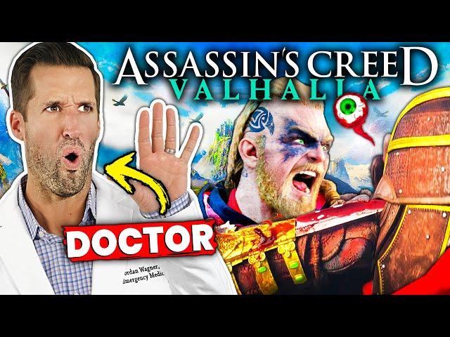 ER Doctor REACTS to Assassin's Creed Valhalla Battle Injuries