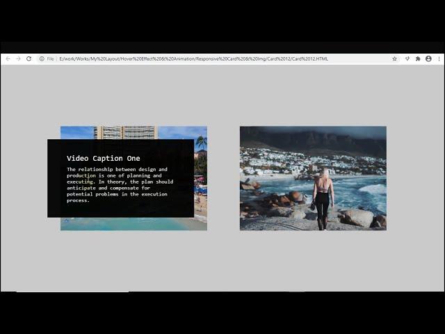 Video Caption Hover Effects using Html and CSS Only  CSS3 Hover Effects