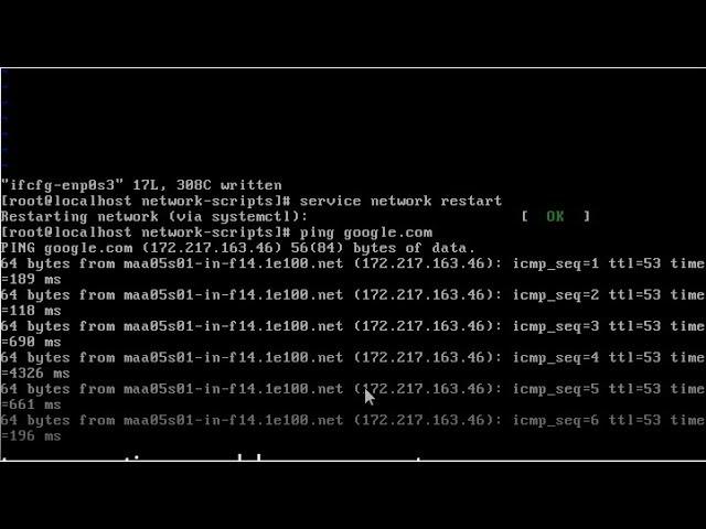 How to solve internet connection problem on centos