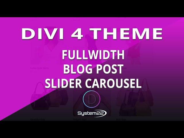 Divi Theme Fullwidth Blog Post Slider Carousel 