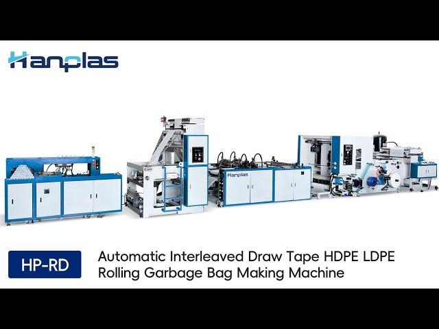 HP-RD-H High speed overlap interleaved type draw tape garbage bag making machine with swaying